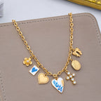 Vintage Coquette Multi-Charm Link Necklace | 80N93423