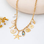 Charm Necklace-Sea Starfish Seashell Fish | 80N92950