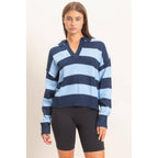 Rugby Stripe Polo Sweater