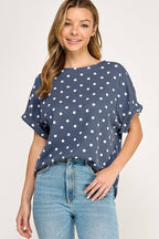 Polka Dot Pattern Top