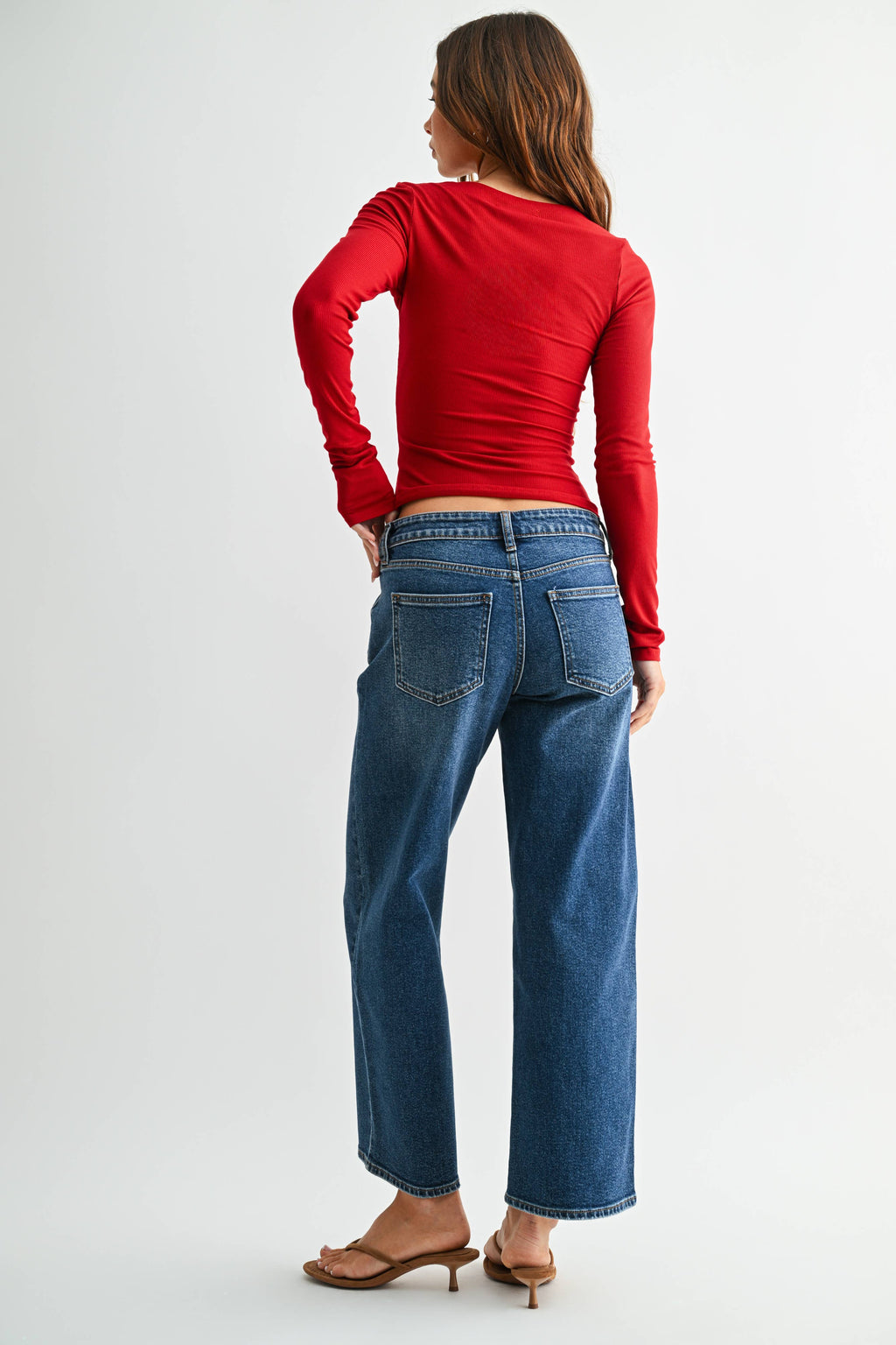 Ankle Length Straight Leg - DARK DENIM - JP431