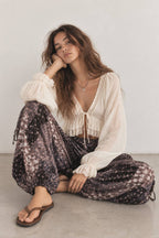 BOHO FLORAL CARGO PANTS