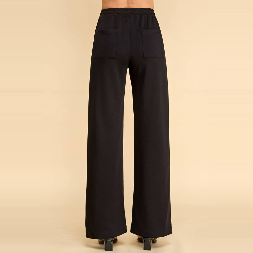 Wide Leg Drawstring Lounge Pants with Pockets