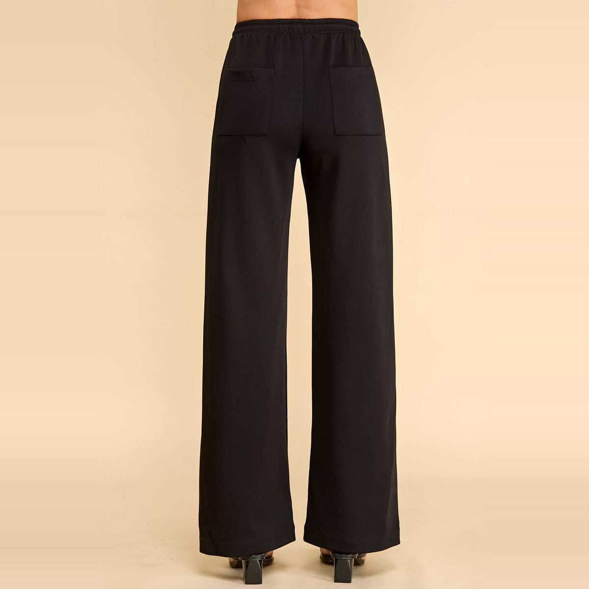 Wide Leg Drawstring Lounge Pants with Pockets