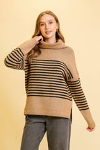 Turtle Neck Striped Sweater