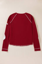 Sequin Santa Claus Long Sleeve Top