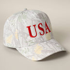 USA Letter Embroidery Camo Print Baseball Cap