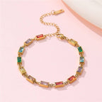 18K STAINLESS STEEL RAINBOW CRYSTAL BRACELET | 40B5265