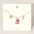 American USA Flag Necklace