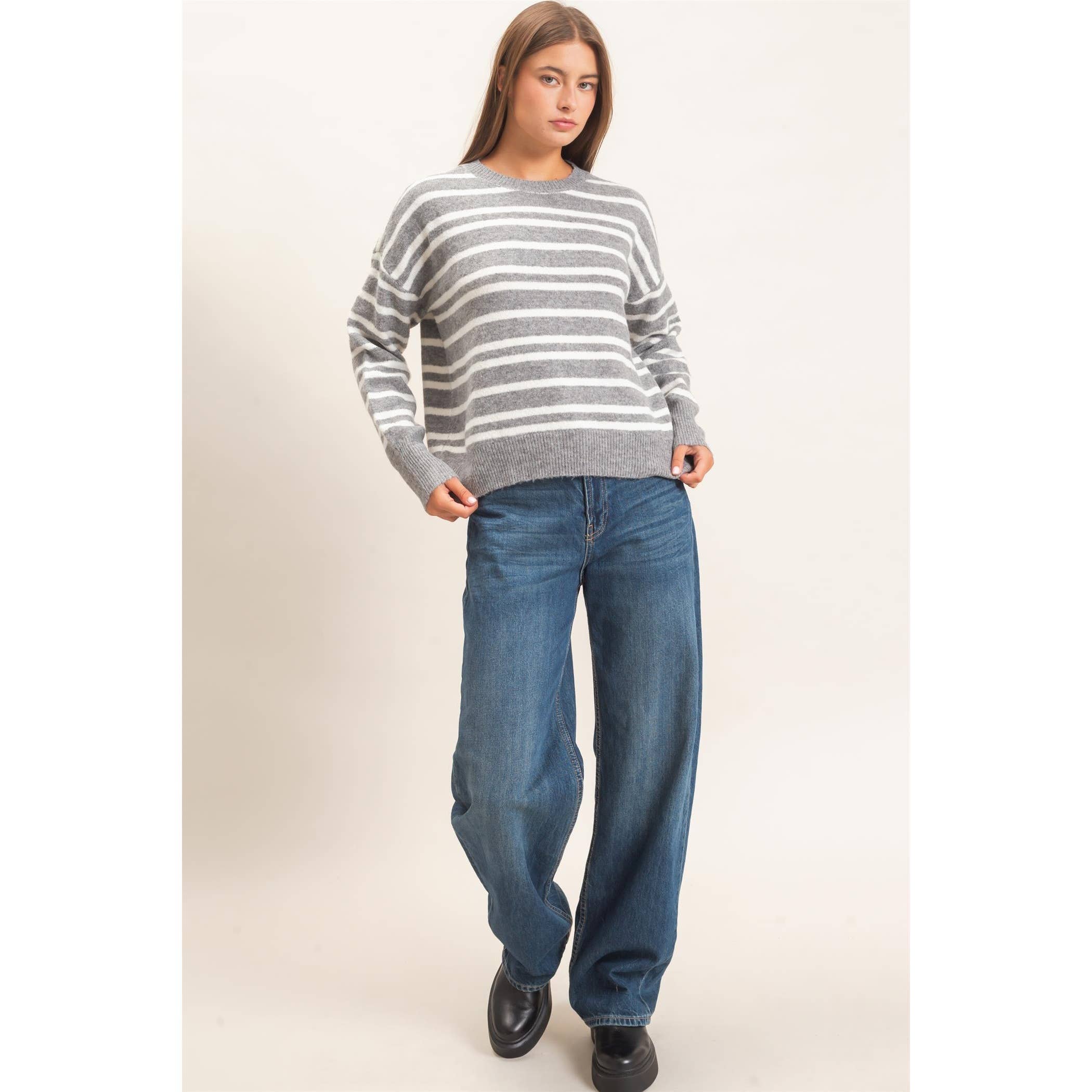 Striped Crew Neck Sweater