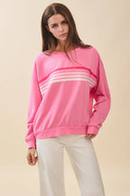 9150GK Retro Ombre Stripe Graphic Sweatshirt
