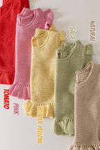 12W3640N-Ruffled Sweater Knit Top