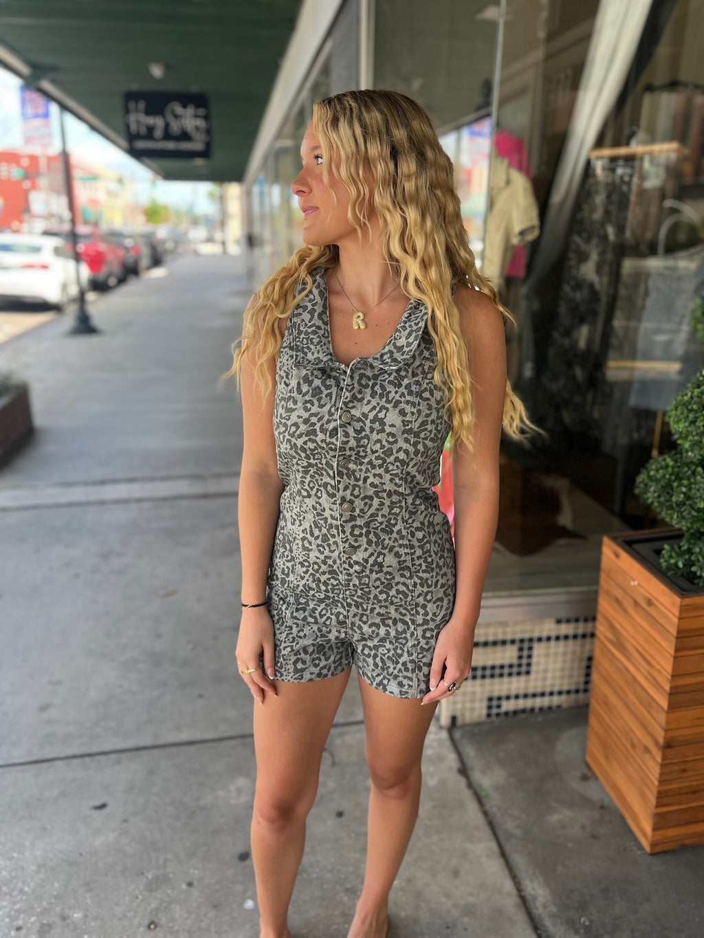 Soft Touch Leopard Knit Top &amp; Flare Shorts Set