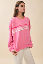 9150GK Retro Ombre Stripe Graphic Sweatshirt