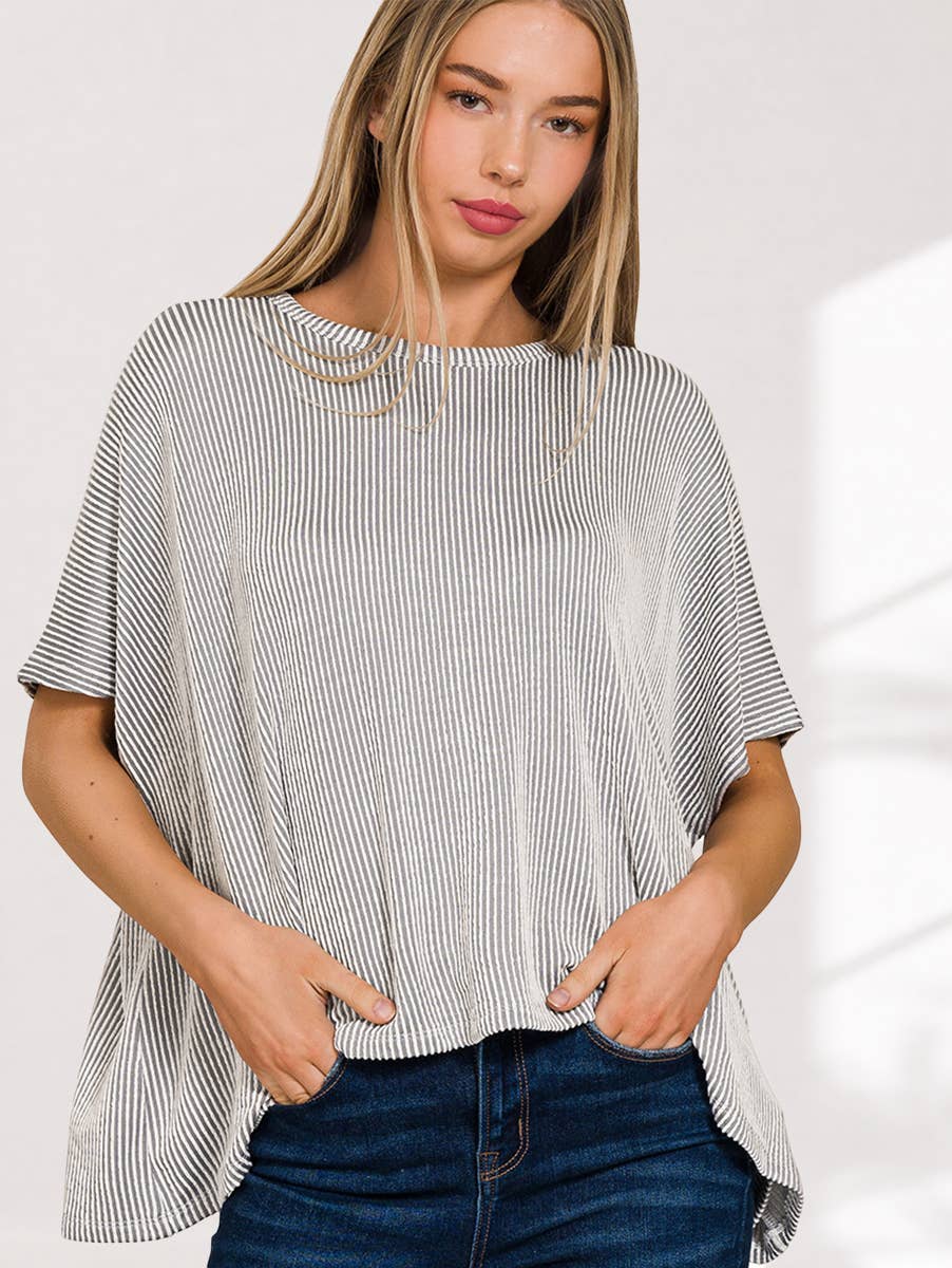 Corded Oversized Top