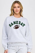 Fleece Relaxed Fit Sweatshirt With Game Day Chenille Patch