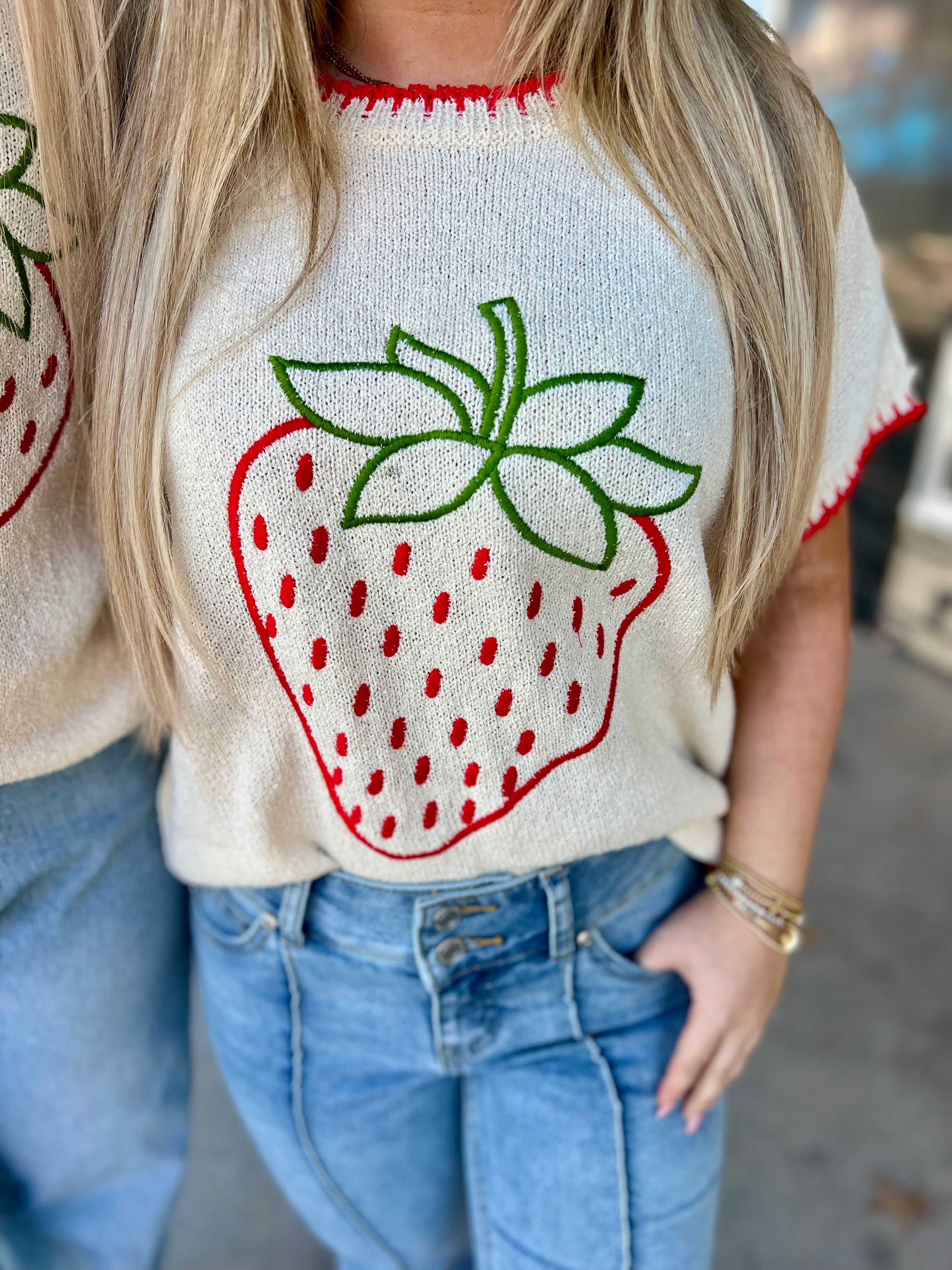 Berry Sweet Stitch Top