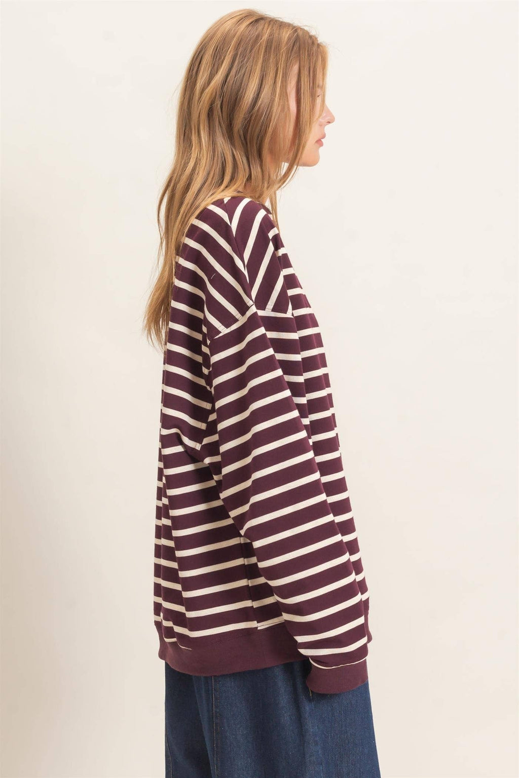 Striped Long Sleeve Pullover