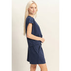 Cap Sleeve Boxy Top And Shorts Set