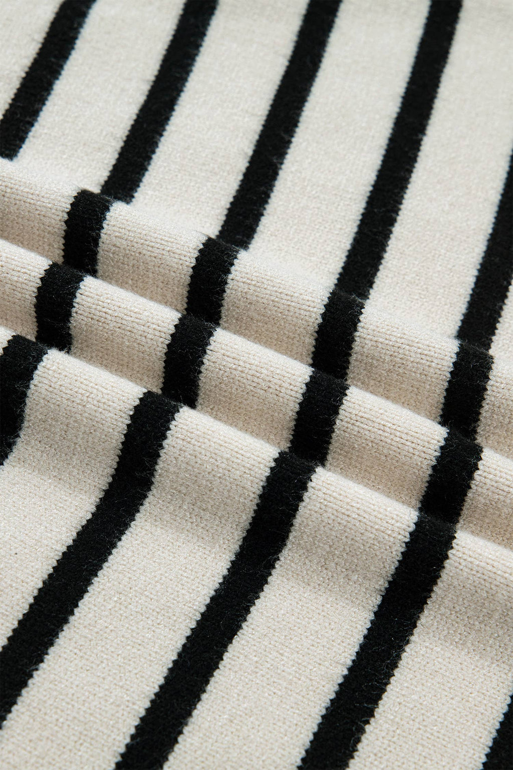 Reversible Striped Plush Knit Top with Bow Accent (S-XL)