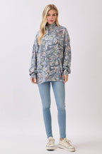 Camo Ribbed Quarter-Zip Pullover