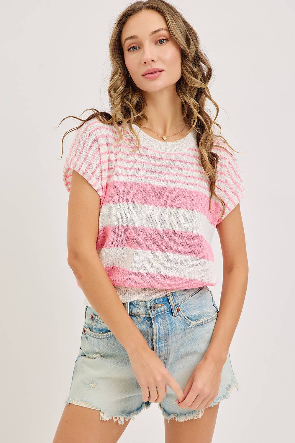 STRIPED SPRING/ SUMMER  KNIT TOP