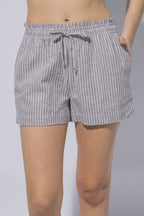 ...0324 Striped Linen Blend Shorts SI-29625