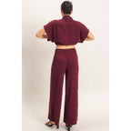 Dolman Sleeve Top And Pant Set
