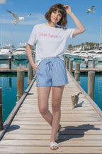 ...0324 Striped Linen Blend Shorts SI-29625