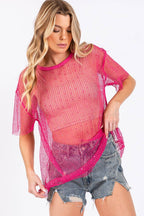 SPARKLE FISHNET TOP