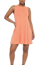 Comfy Sleeveless Flare Mini Dress