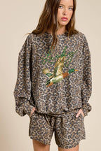 Lucky Ducky Mallard Graphic L/S French Terry Pullover