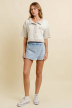 Concert Denim Wrap Skort