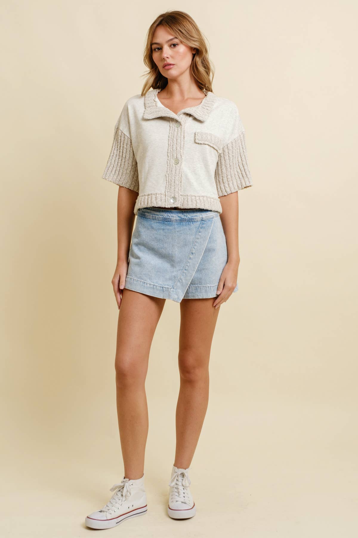 Concert Denim Wrap Skort