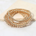 7PCS - Metal Ball Beaded Stretch Multi Layered Bracelets