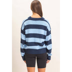 Rugby Stripe Polo Sweater