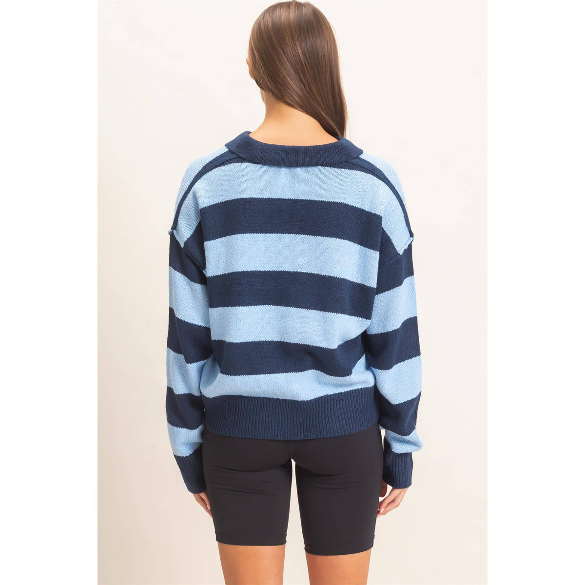 Rugby Stripe Polo Sweater