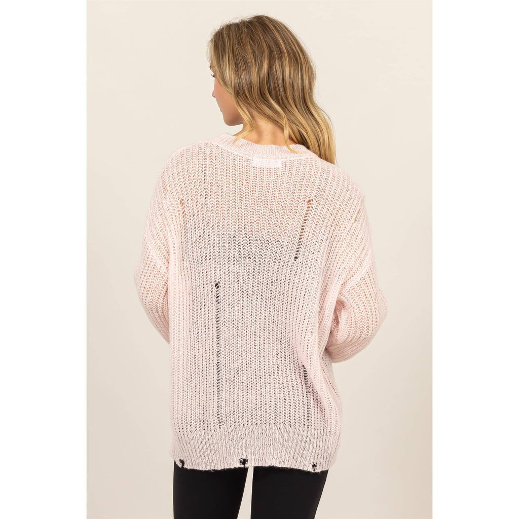 Distressed Knit Sweater