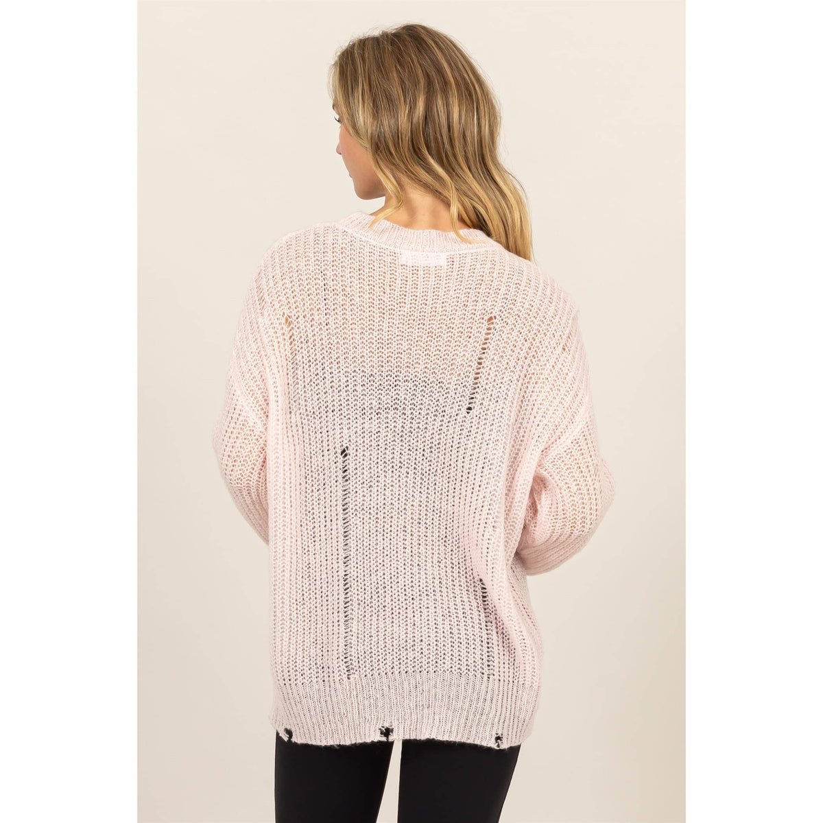 Distressed Knit Sweater