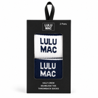 LM-SO-1000 Lulu Mac Socks 2 Pair Box-  NAVY/NAVY