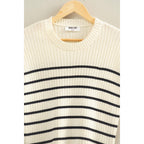 Sleeveless Ribbed Striped Knit Top