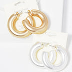 Modern Minimalist Thick Open Hoop Earrings