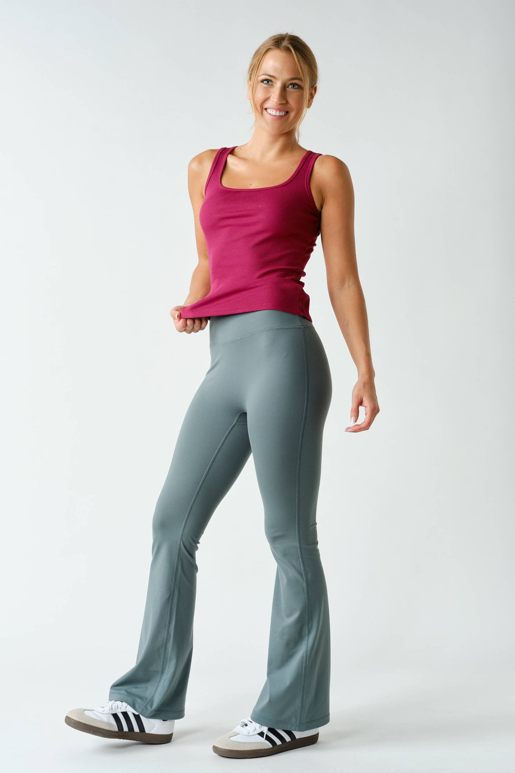 Venice Seamless-Front Flare Pants