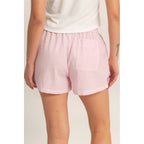 Striped Drawstring Waist Shorts