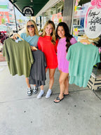 Kinsey Ribbed Loose Fit Tee and Shorts Set