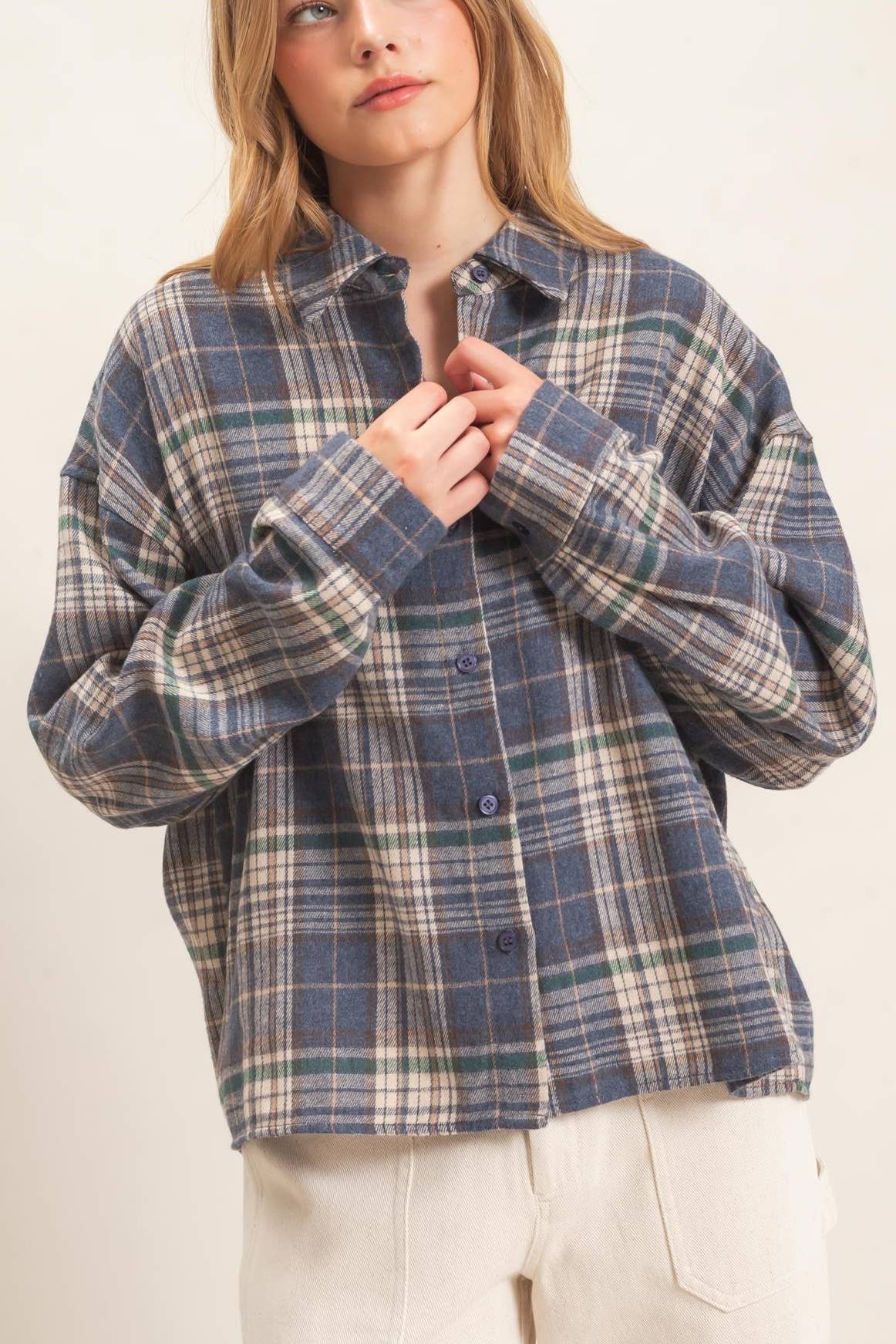 Plaid Button-up Shirt