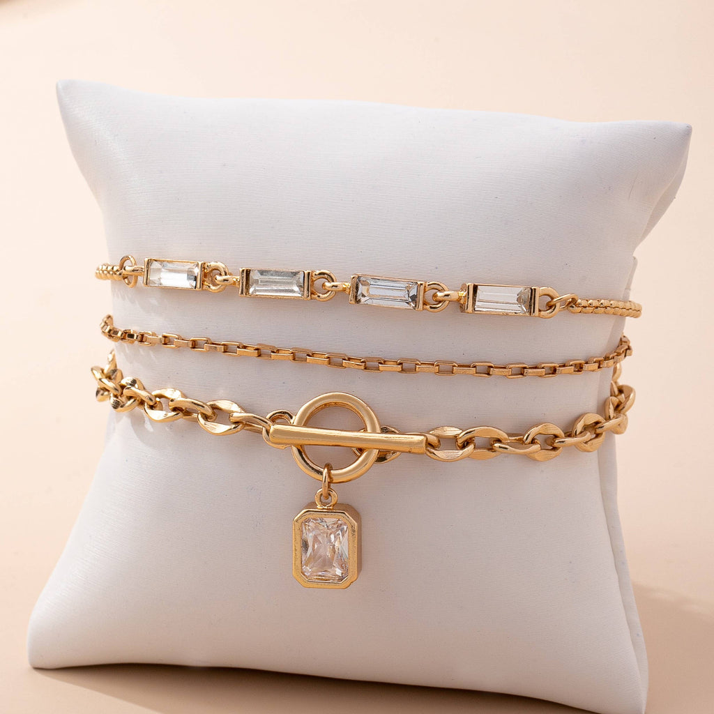 Multi Baguette Crystals & Toggle Clasp | 80B1650