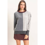 Colorblock Crew Neck Sweater