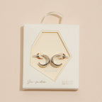 CZ Northern Star Huggie Earrings | 18K Gold Dipped