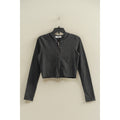 Zip Up Cropped Hoodie